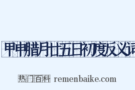 甲申腊月廿五日初度反义词是什么意思的图片
